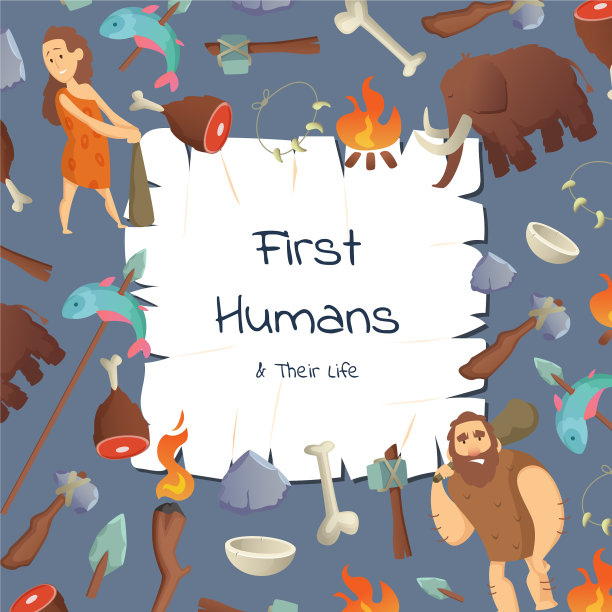 卡通穴居人的背景与地方图片下载