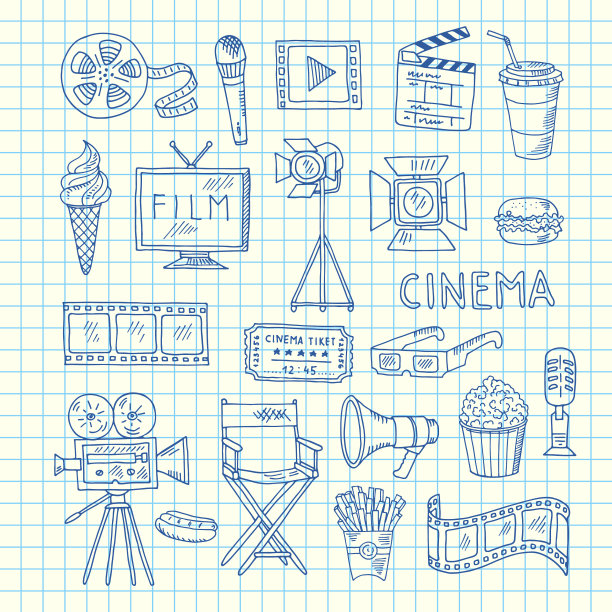 电影涂鸦图标图片下载