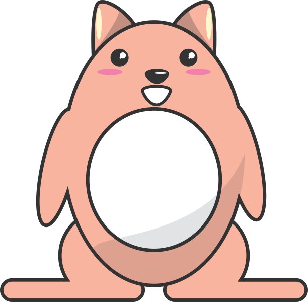 孤立海狸卡通设计图片下载