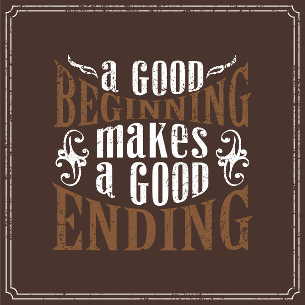 复古风格的排版设计英语图片下载