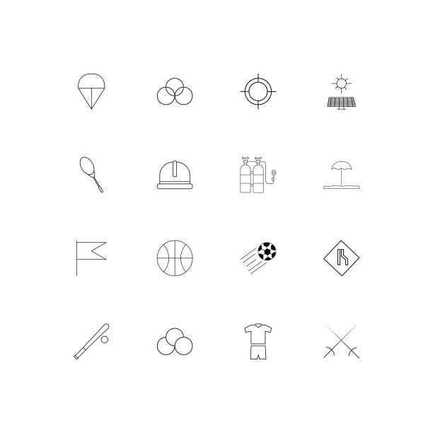 运动健身和娱乐线形瘦身图标图片下载