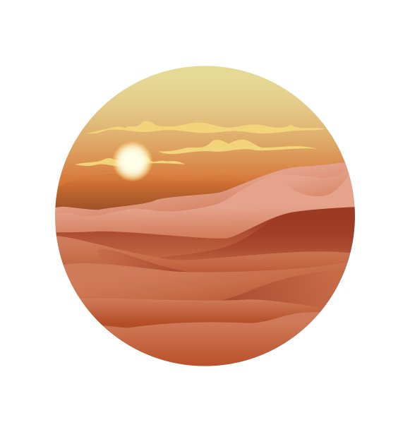 撒哈拉沙漠上美丽的日落图片下载