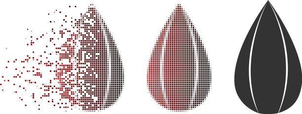 移动像素半色调葵花籽图标图片下载