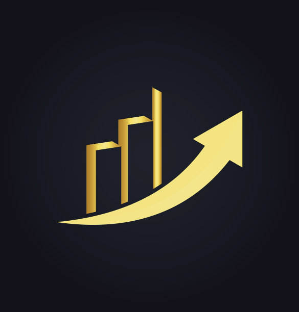 金箭头企业财务图表贸易标志图片下载