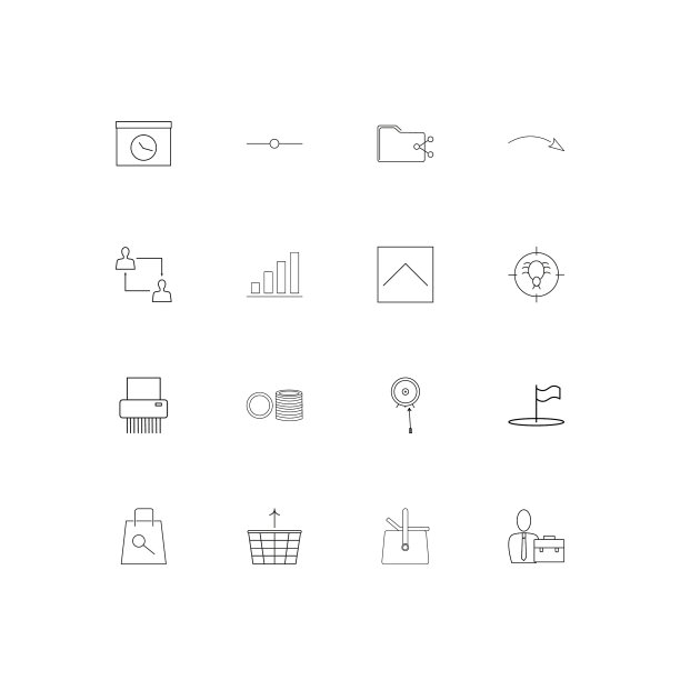 业务线性瘦图标集概述简单图片下载