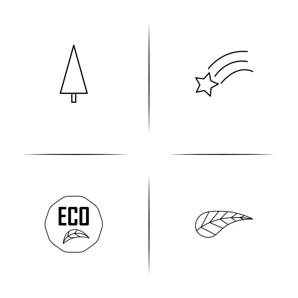 自然简单的线性图标设置简单的轮廓图标图片下载