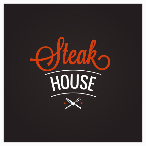 牛排烧烤标识设计背景图片下载