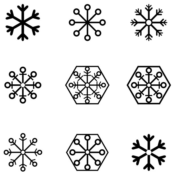 雪花图标合集图片下载