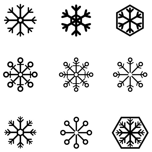 雪花图标合集图片下载