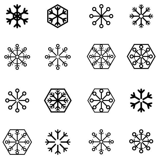 雪花图标合集图片下载