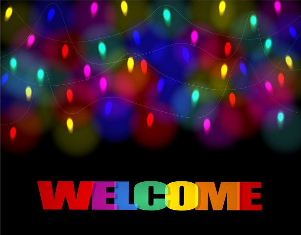 圣诞嘉年华节日的花环灯图片下载