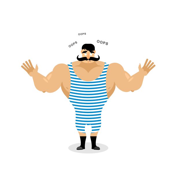 惊讶的复古运动员说OOPS困惑图片下载