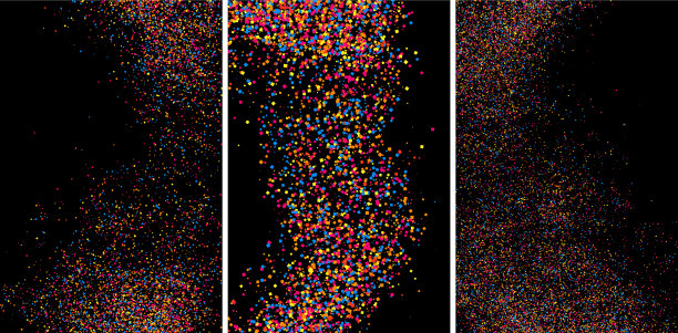 五彩缤纷的五彩碎纸爆炸成彩色颗粒状图片下载