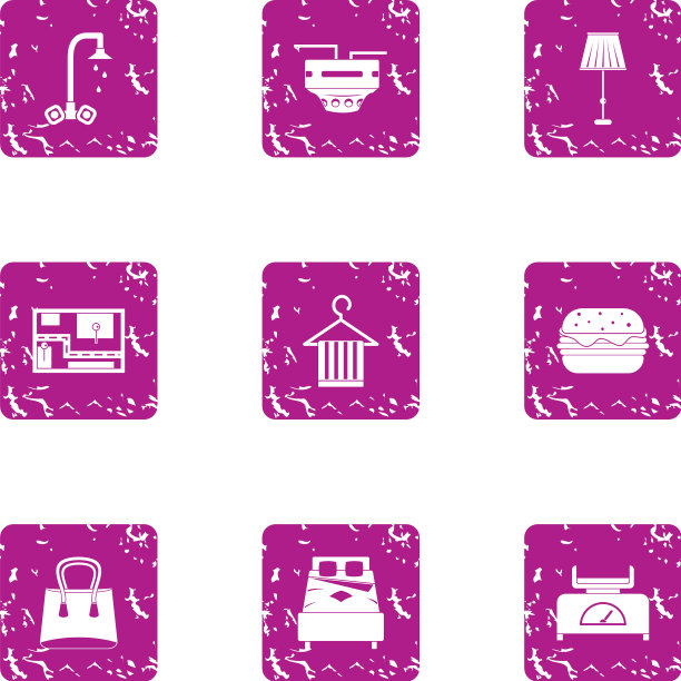 城市方向图标设置垃圾摇滚风格图片下载