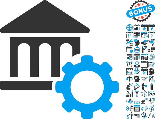 银行选项与奖金扁平图标图片下载