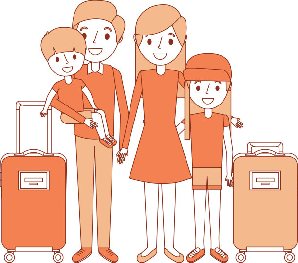 父亲，母亲和孩子都有假期图片下载