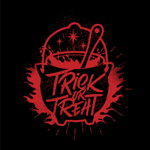 手绘排版万圣节海报图片下载