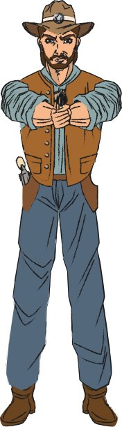 孤立牛仔卡通设计图片下载
