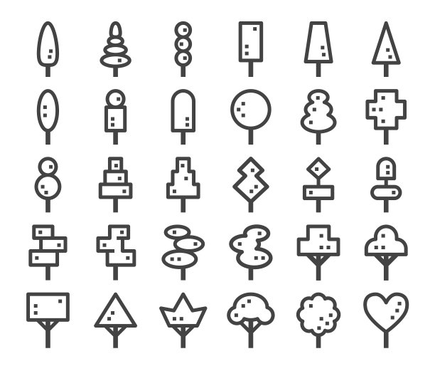 观赏树线图标图片下载