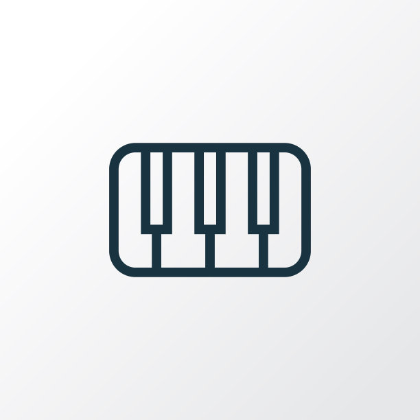 钢琴轮廓符号优质孤立图片下载