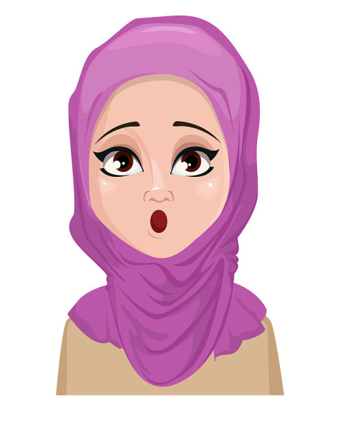 阿拉伯女人脸上的表情——惊讶图片下载