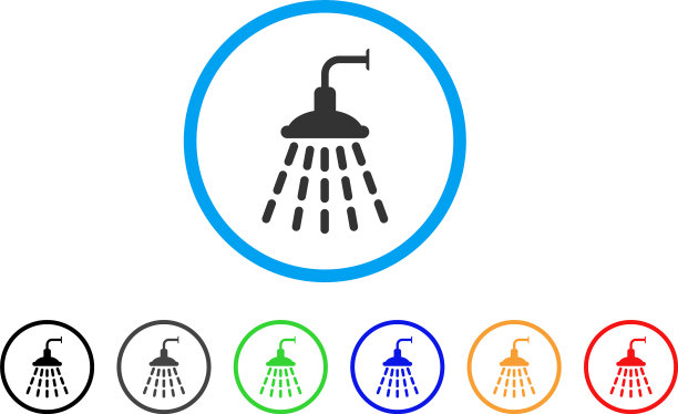 淋浴圆形图标图片下载