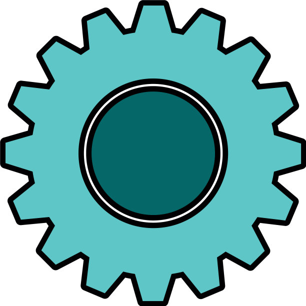 齿轮机孤立图标图片下载
