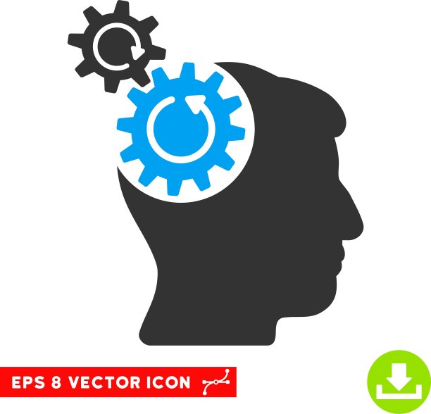 头部齿轮旋转Eps图标图片下载