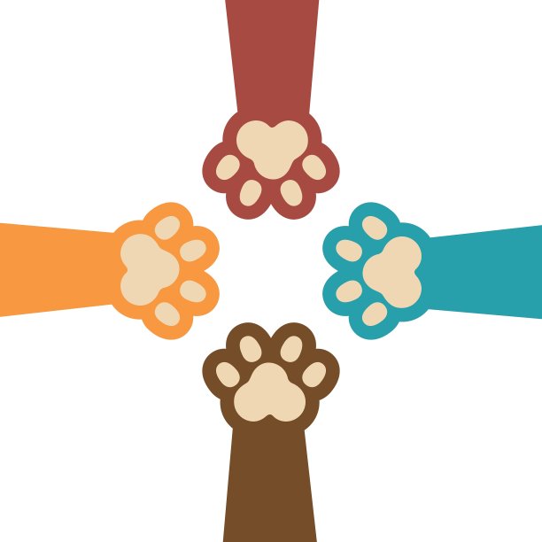 小猫爪印图标设计图片下载