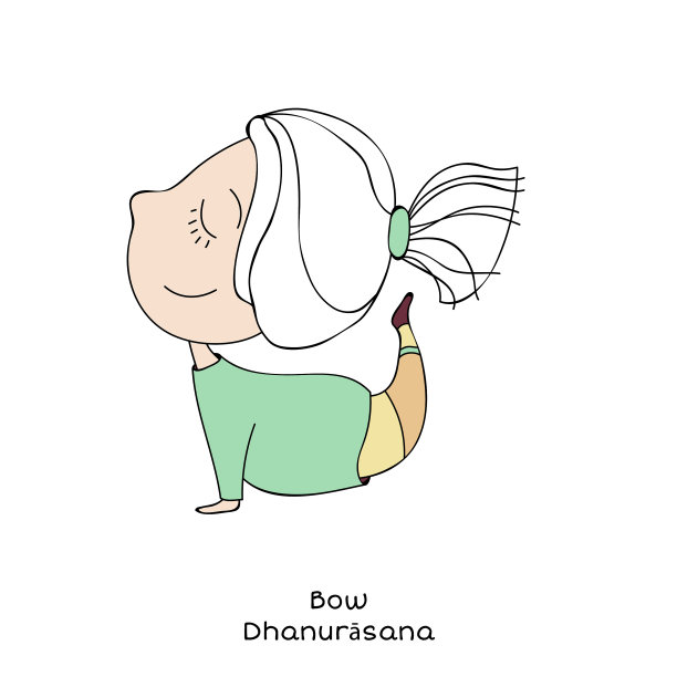 儿童瑜伽姿势鞠躬图片下载