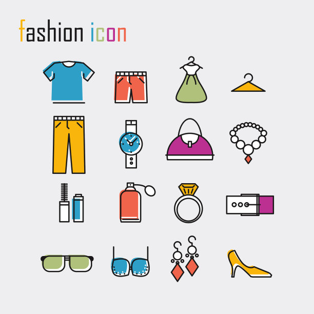 线条图标时尚图标现代信息图形标志图片下载