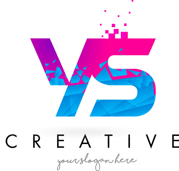 y字母标志与破碎的蓝色图片下载