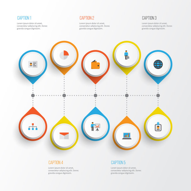 业务平面图标集信封图片下载