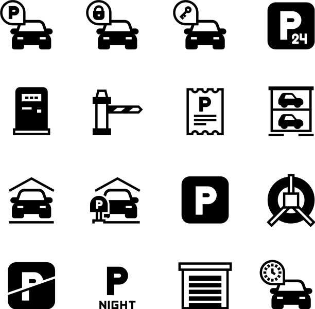 停车标志停车区域标志图片下载