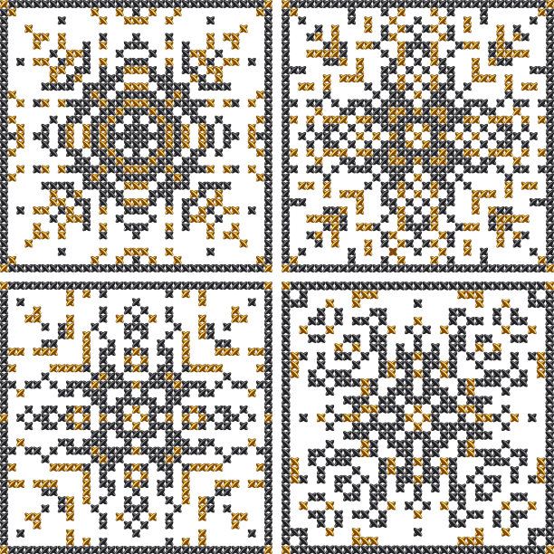 图案十字绣设置斯堪的纳维亚模式图片下载