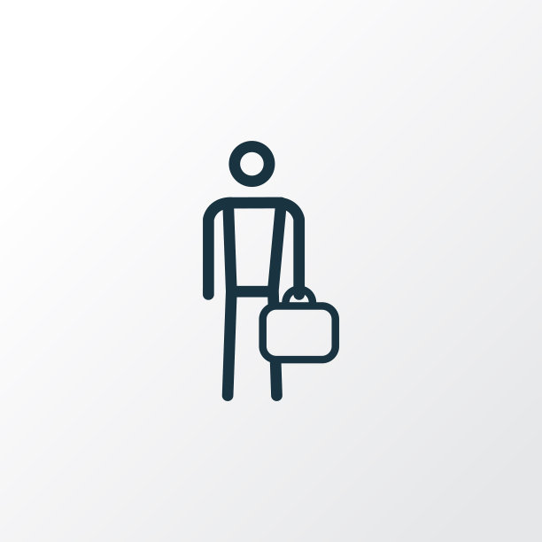 工作人员轮廓符号优质品质孤立图片下载