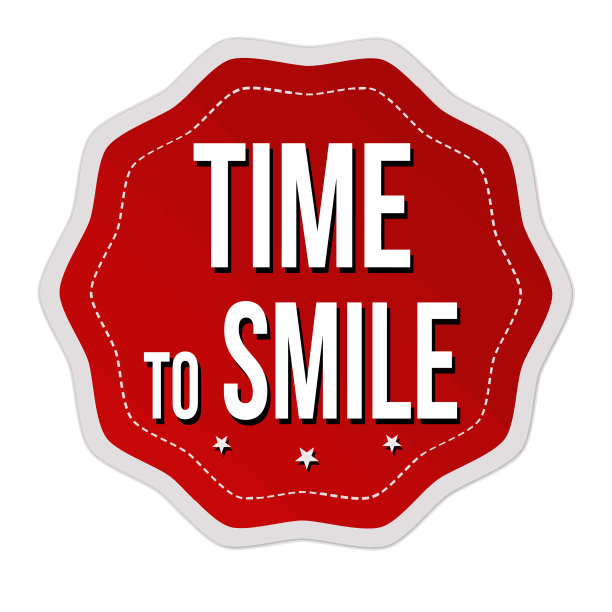是时候微笑标签或贴纸了图片下载