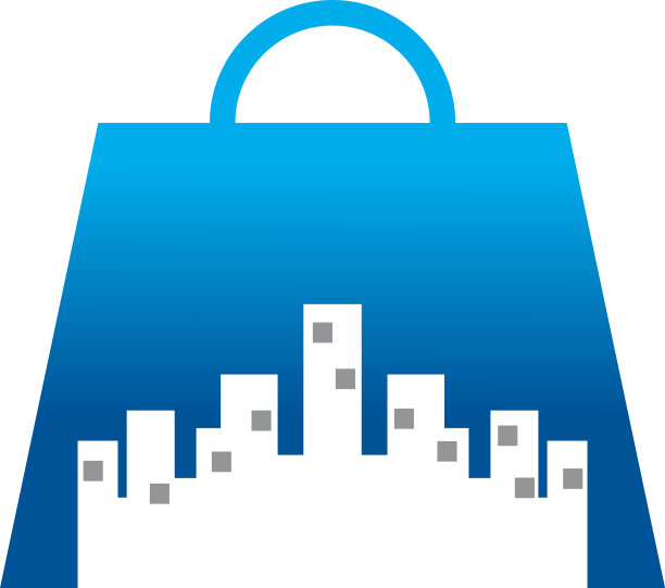 购物的城市标志图片下载