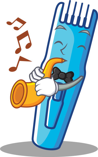 用喇叭修剪吉祥物卡通风格图片下载