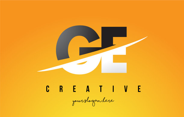 革革字母的现代标志设计用黄色图片下载