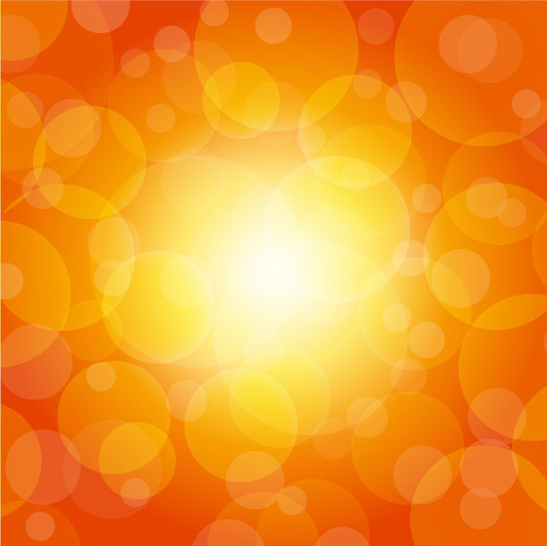 橘色的阳光爆发出抽象模糊的散景图片下载
