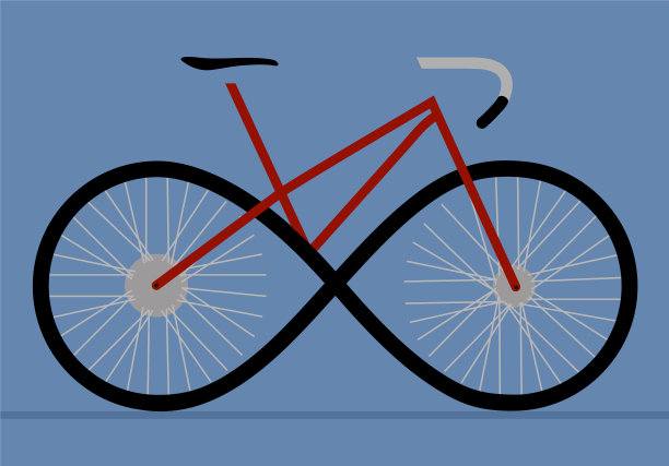 自行车的标志是无限向前运动图片下载