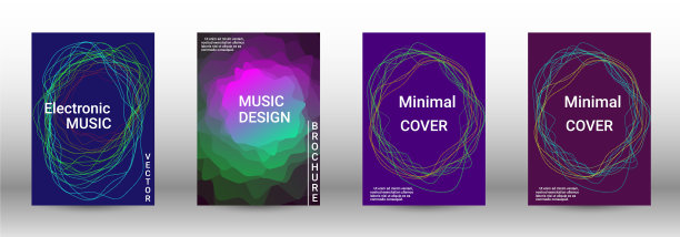 一套现代抽象音乐背景图片下载