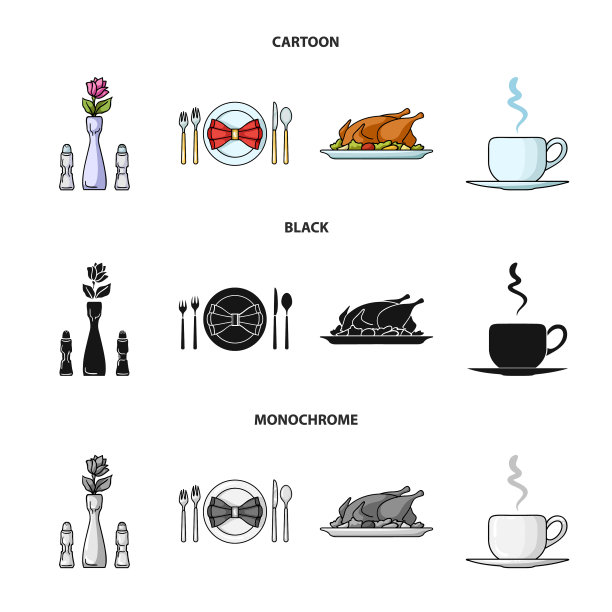 花瓶上放着花，桌子上放着炸鸡图片下载