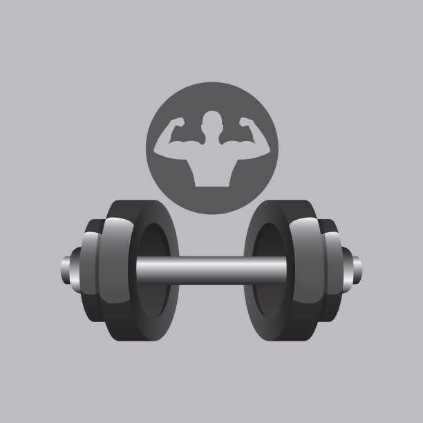 健身剪影杠铃健身图形图片下载