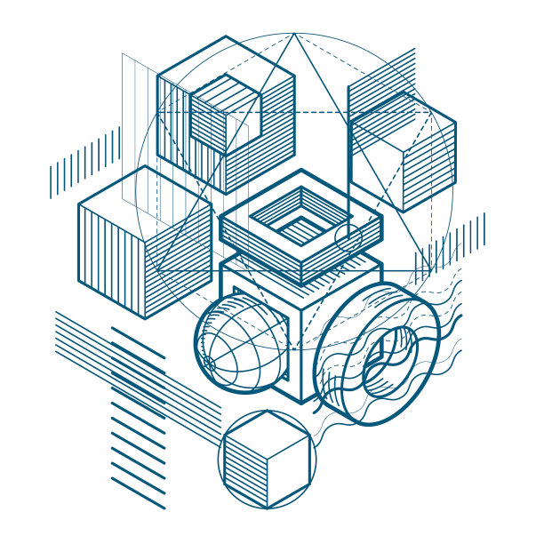 等距抽象背景与线性图片下载