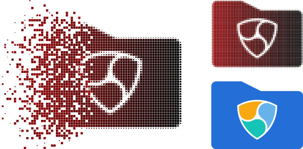 溶解像素化的半色调nem钱包图标图片下载