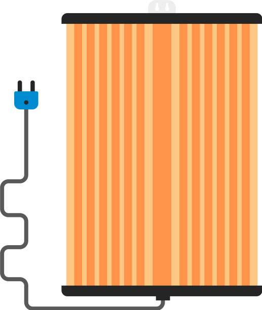 墙ir加热器图标扁平风格图片下载