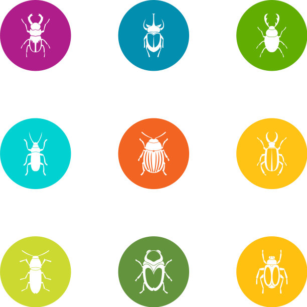 萤火虫图标设置平面样式图片下载