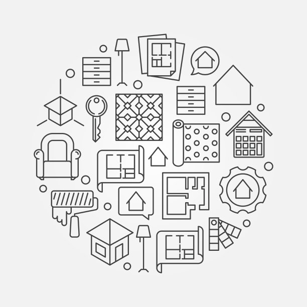 室内设计师的圆形图片下载